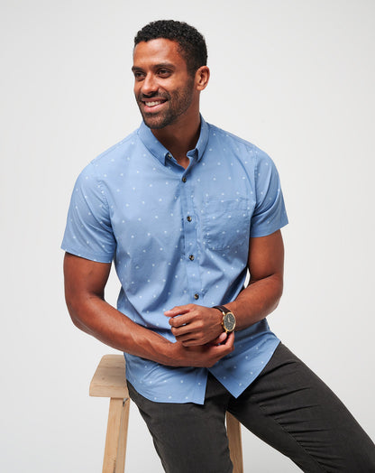 Wind It In Button-Up Heather Quiet Harbor | Travis Mathew Customer Favorite