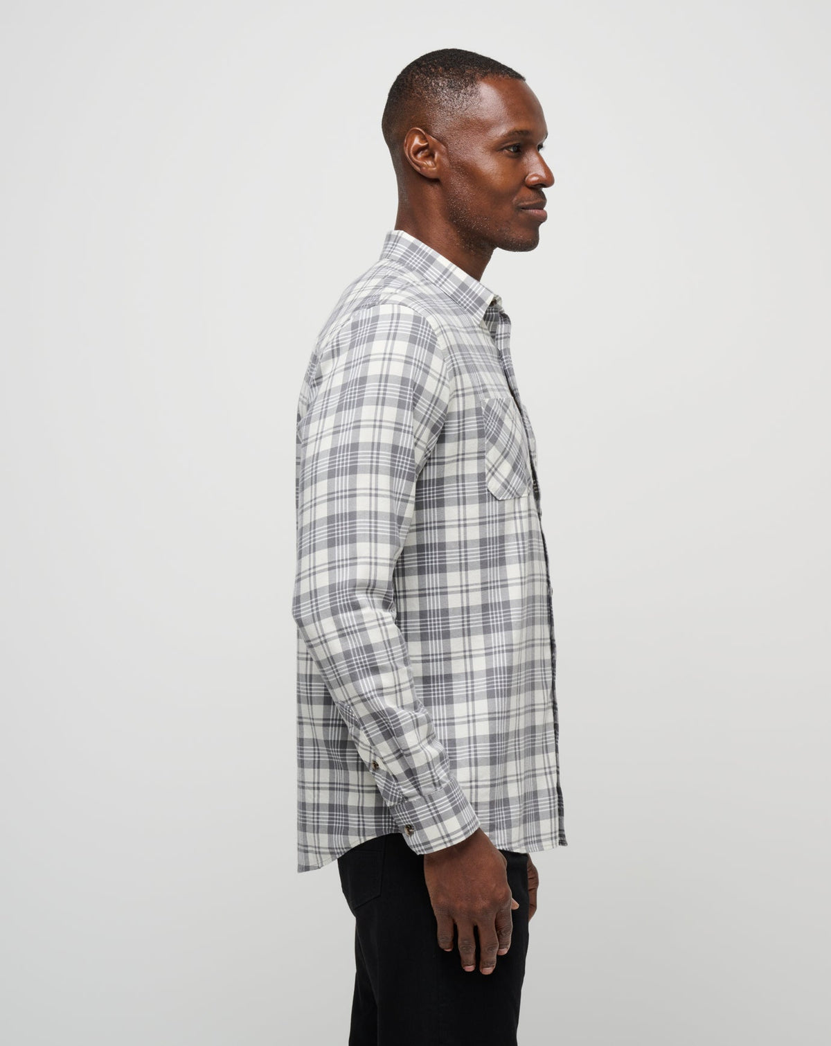 Cloud Flannel Plaid Button-Up Vanilla Ice/Quiet Shade | Travis Mathew Quality