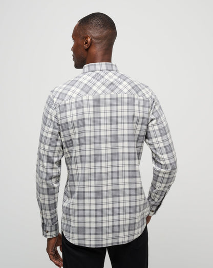 Cloud Flannel Plaid Button-Up Vanilla Ice/Quiet Shade | Travis Mathew Quality