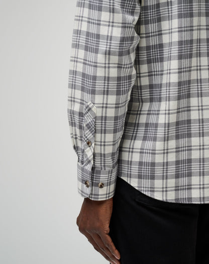 Cloud Flannel Plaid Button-Up Vanilla Ice/Quiet Shade | Travis Mathew Quality