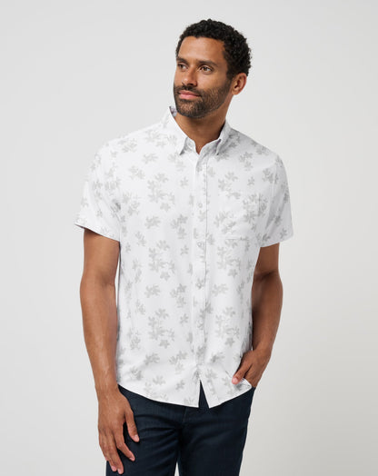 Mist On The Lake Button-Up White | Travis Mathew Exclusive