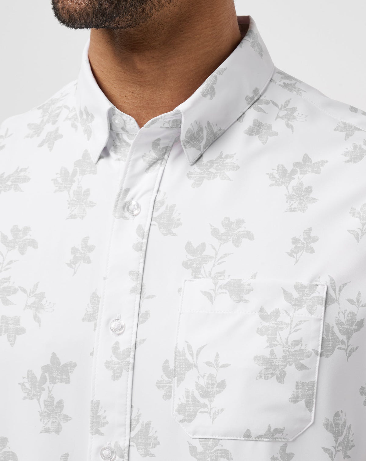 Mist On The Lake Button-Up White | Travis Mathew Exclusive