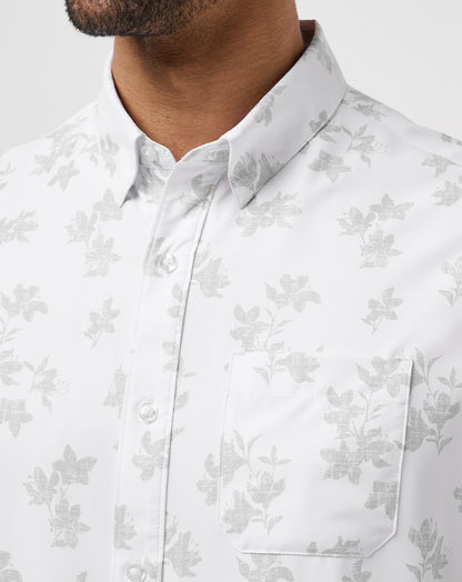 Mist On The Lake Button-Up White | Travis Mathew Exclusive