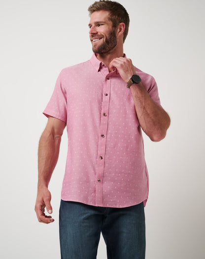 Early Check In Button-Up Heather Rose Wine | Travis Mathew Latest