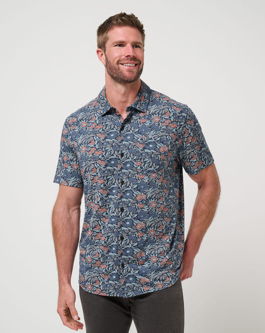 Knit Day Cruise Button-Up Mood Indigo/Vintage Indigo | Travis Mathew Everyday