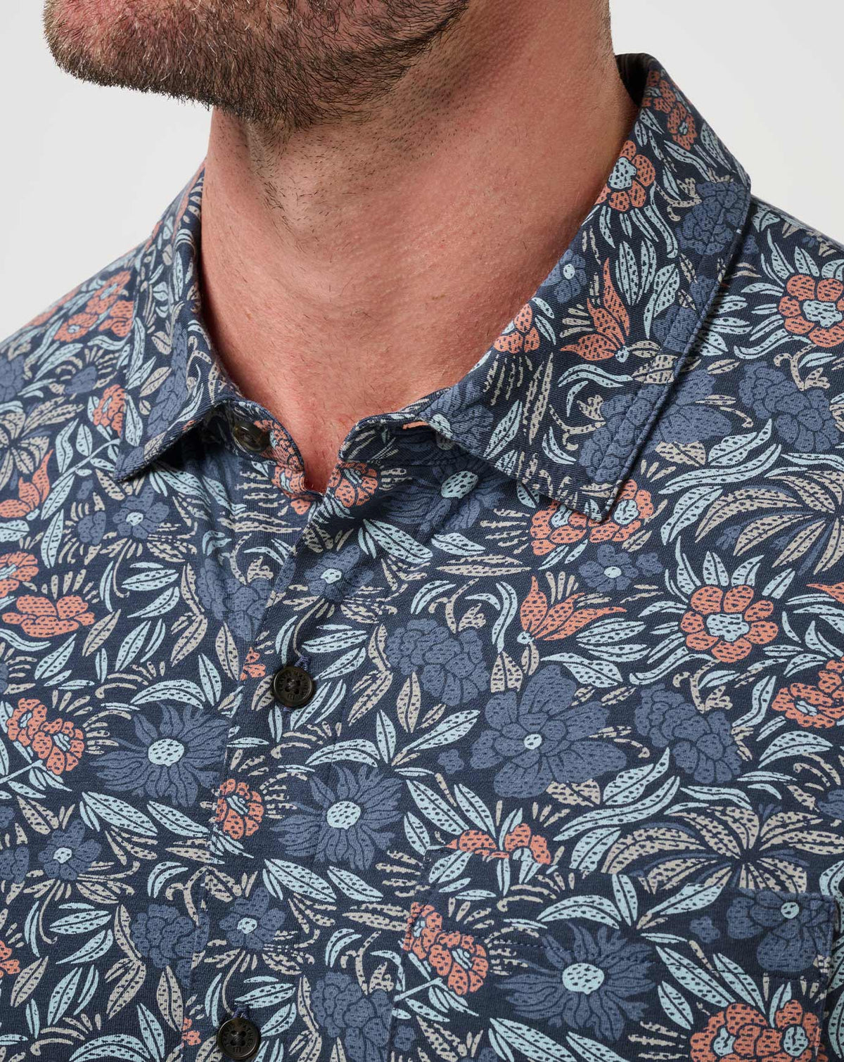 Knit Day Cruise Button-Up Mood Indigo/Vintage Indigo | Travis Mathew Everyday