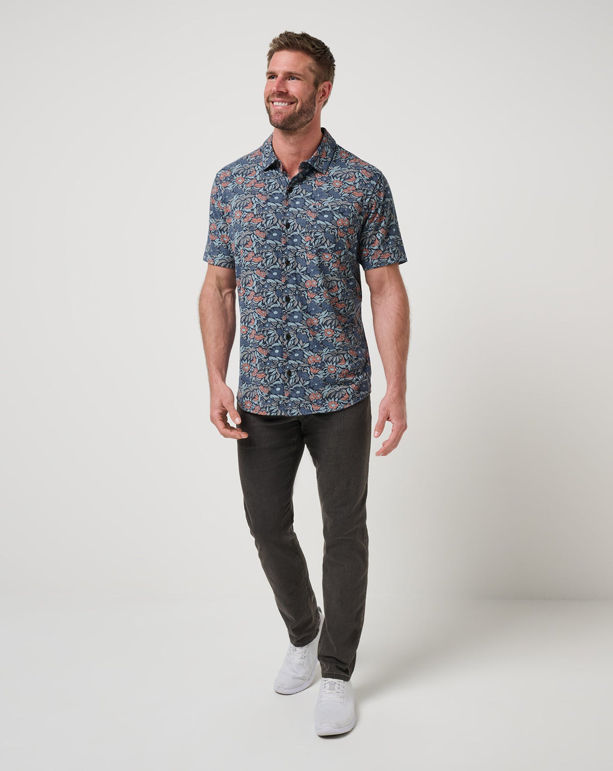 Knit Day Cruise Button-Up Mood Indigo/Vintage Indigo | Travis Mathew Everyday