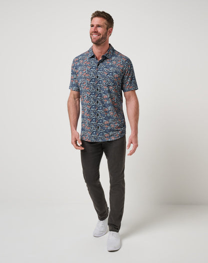 Knit Day Cruise Button-Up Mood Indigo/Vintage Indigo | Travis Mathew Everyday
