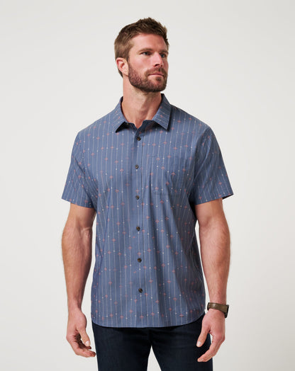 Deco Button-Up Heather Mood Indigo | Travis Mathew Best Seller