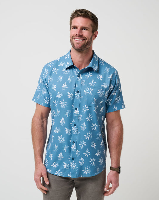 Techwoven Seamate Button-Up Captains Blue | Travis Mathew Discount