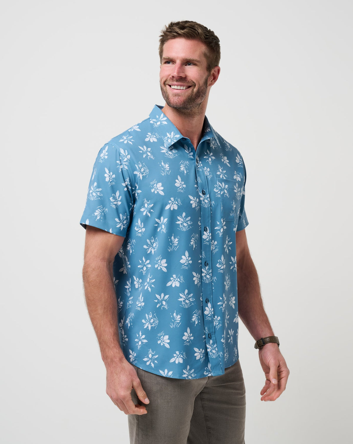 Techwoven Seamate Button-Up Captains Blue | Travis Mathew Discount