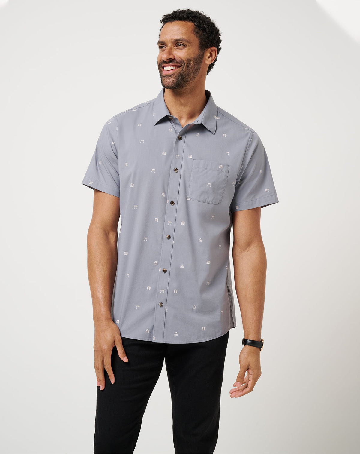 French Riviera Button-Up Quiet Shade | Travis Mathew Value