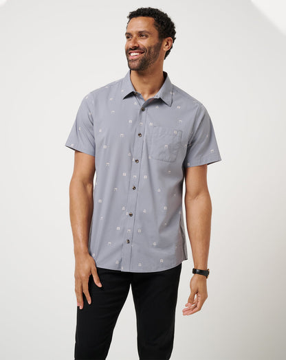 French Riviera Button-Up Quiet Shade | Travis Mathew Value