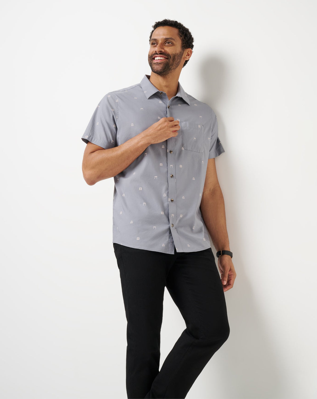 French Riviera Button-Up Quiet Shade | Travis Mathew Value