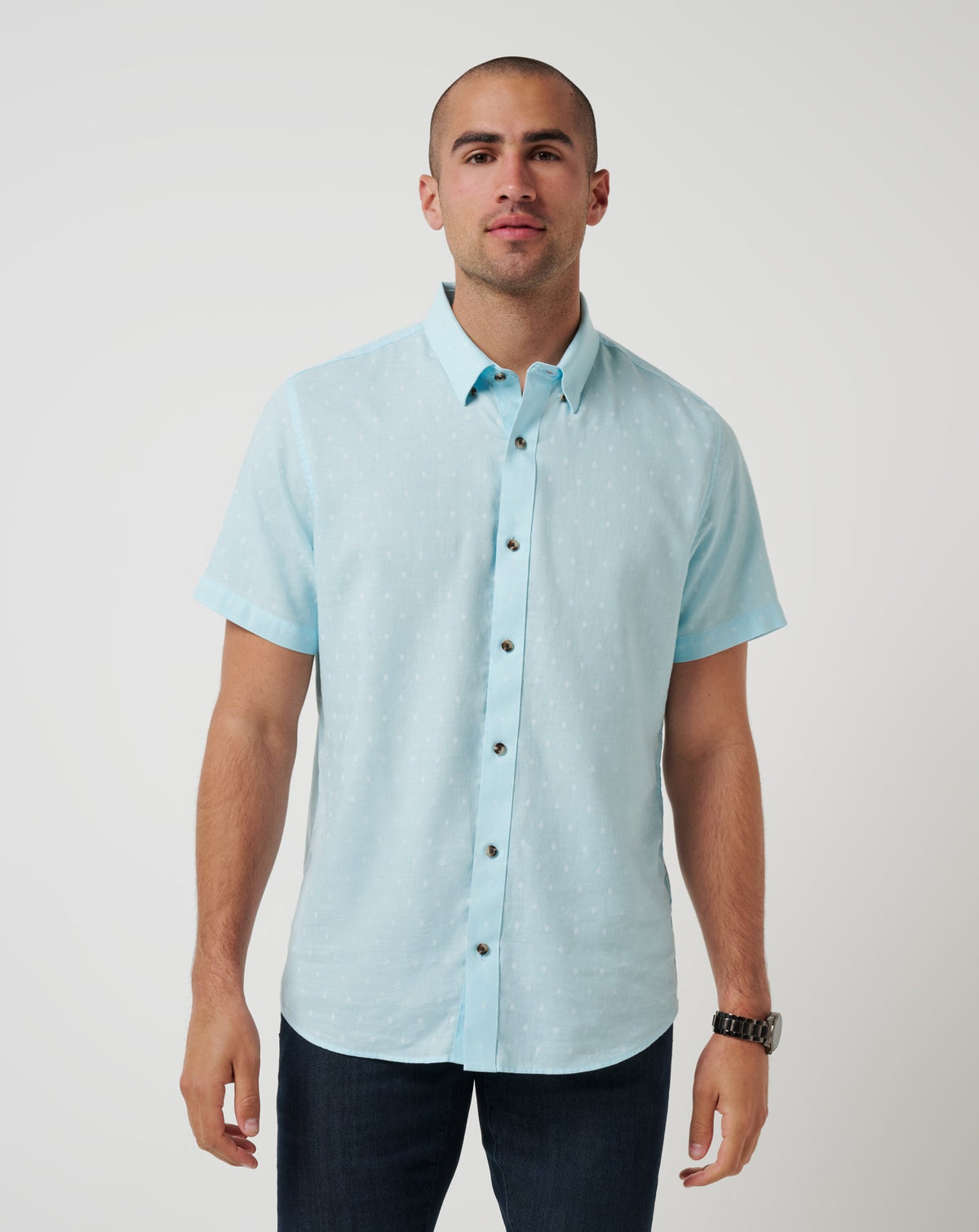 Early Check In Button-Up Cory Blue | Travis Mathew Value