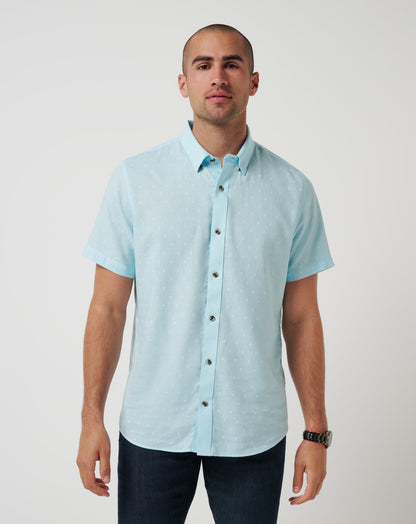 Early Check In Button-Up Cory Blue | Travis Mathew Value