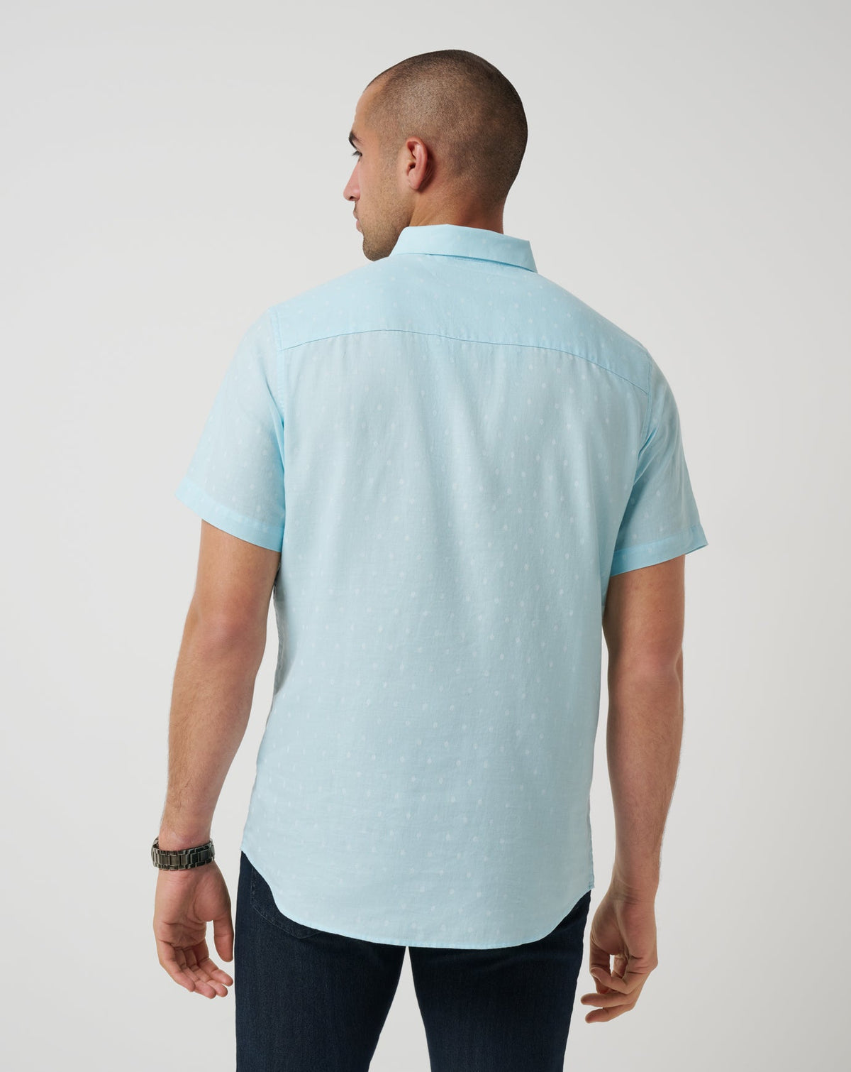 Early Check In Button-Up Cory Blue | Travis Mathew Value