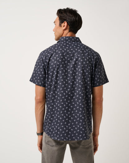 Techwoven Grey Wind Button-Up Heather Black | Travis Mathew Customer Favorite