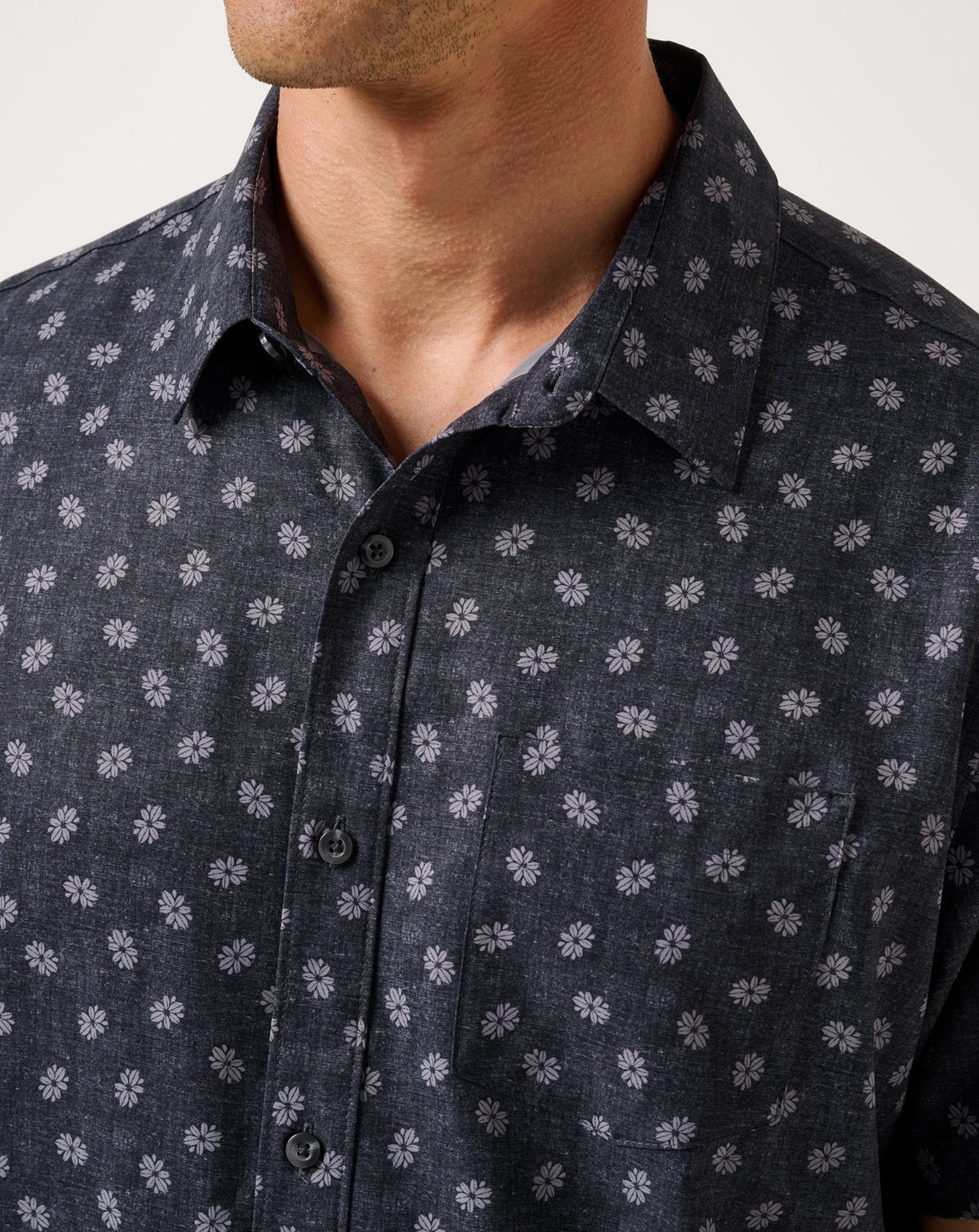 Techwoven Grey Wind Button-Up Heather Black | Travis Mathew Customer Favorite