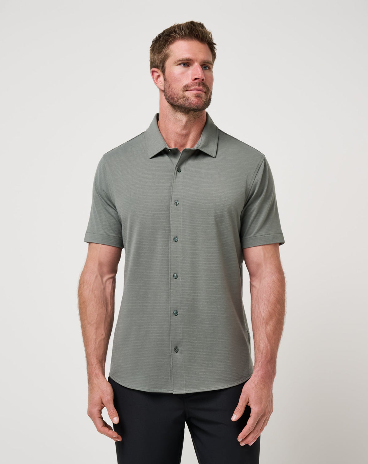 The Heater Button-Up Dark Olive | Travis Mathew Popular