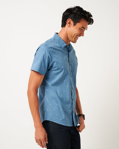 Per Aspera Button-Up Captains Blue | Travis Mathew Great Value