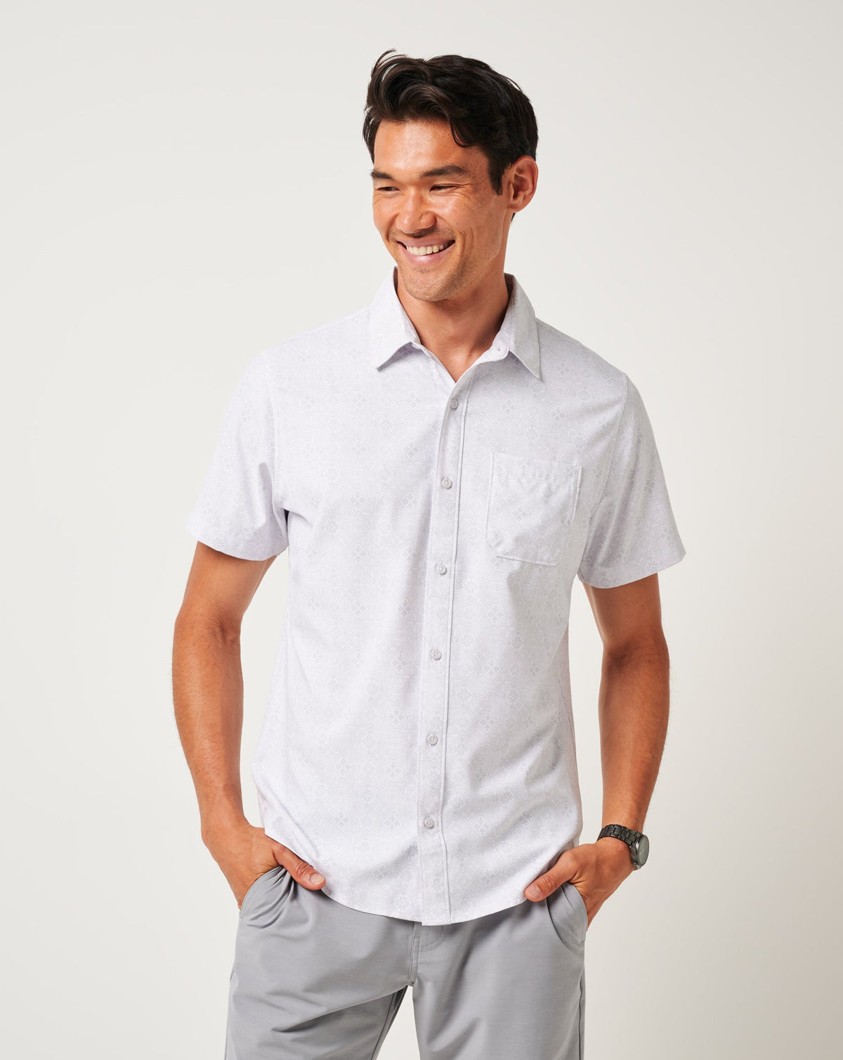 Techwoven Acropolis Button-Up White | Travis Mathew Best Seller
