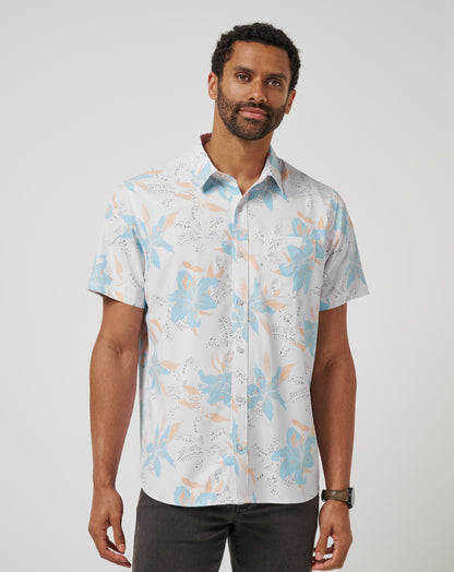 Techwoven Board Battle Button-Up White | Travis Mathew Trusted