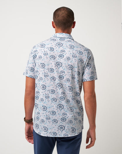 Knit Flourish Button-Up White | Travis Mathew Latest