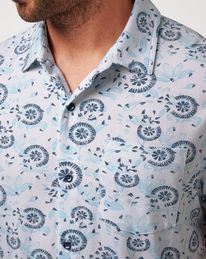 Knit Flourish Button-Up White | Travis Mathew Latest