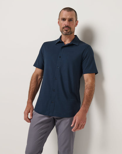 The Heater Button-Up Total Eclipse | Travis Mathew Essential