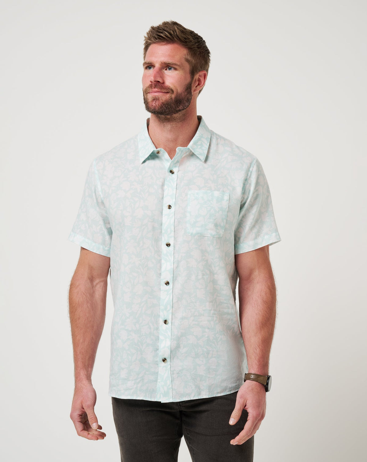 Double Room Button-Up Eggshell Blue | Travis Mathew Latest