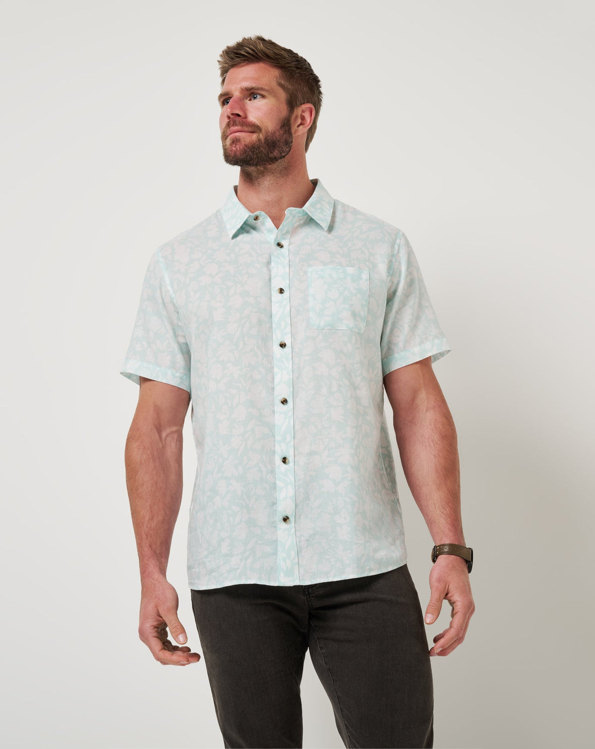 Double Room Button-Up Eggshell Blue | Travis Mathew Latest