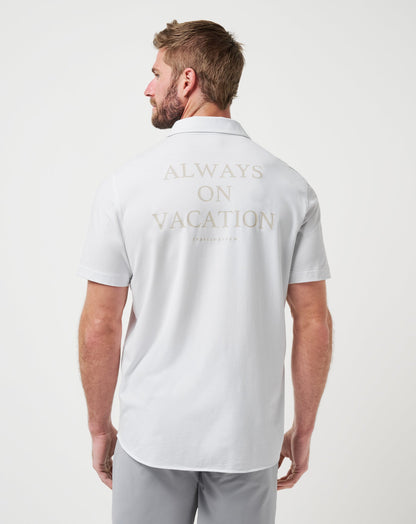 Poolside Pitcher Button-Up White | Travis Mathew Value