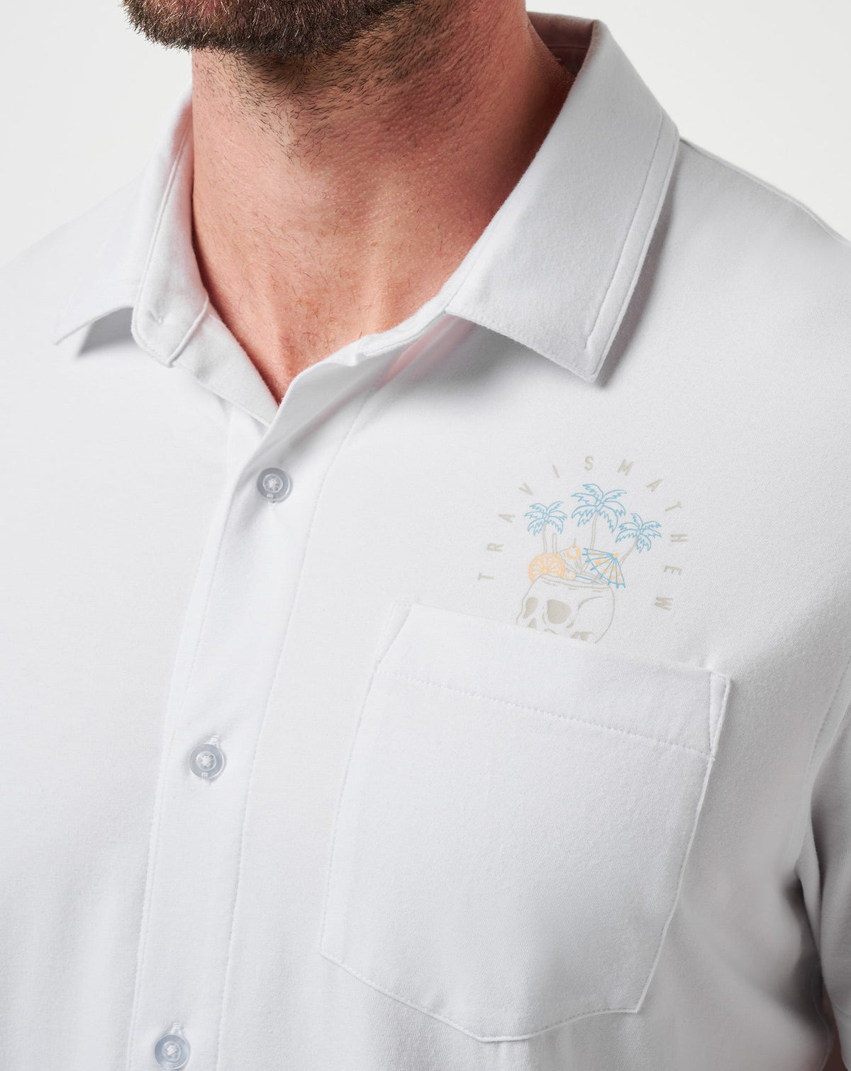 Poolside Pitcher Button-Up White | Travis Mathew Value