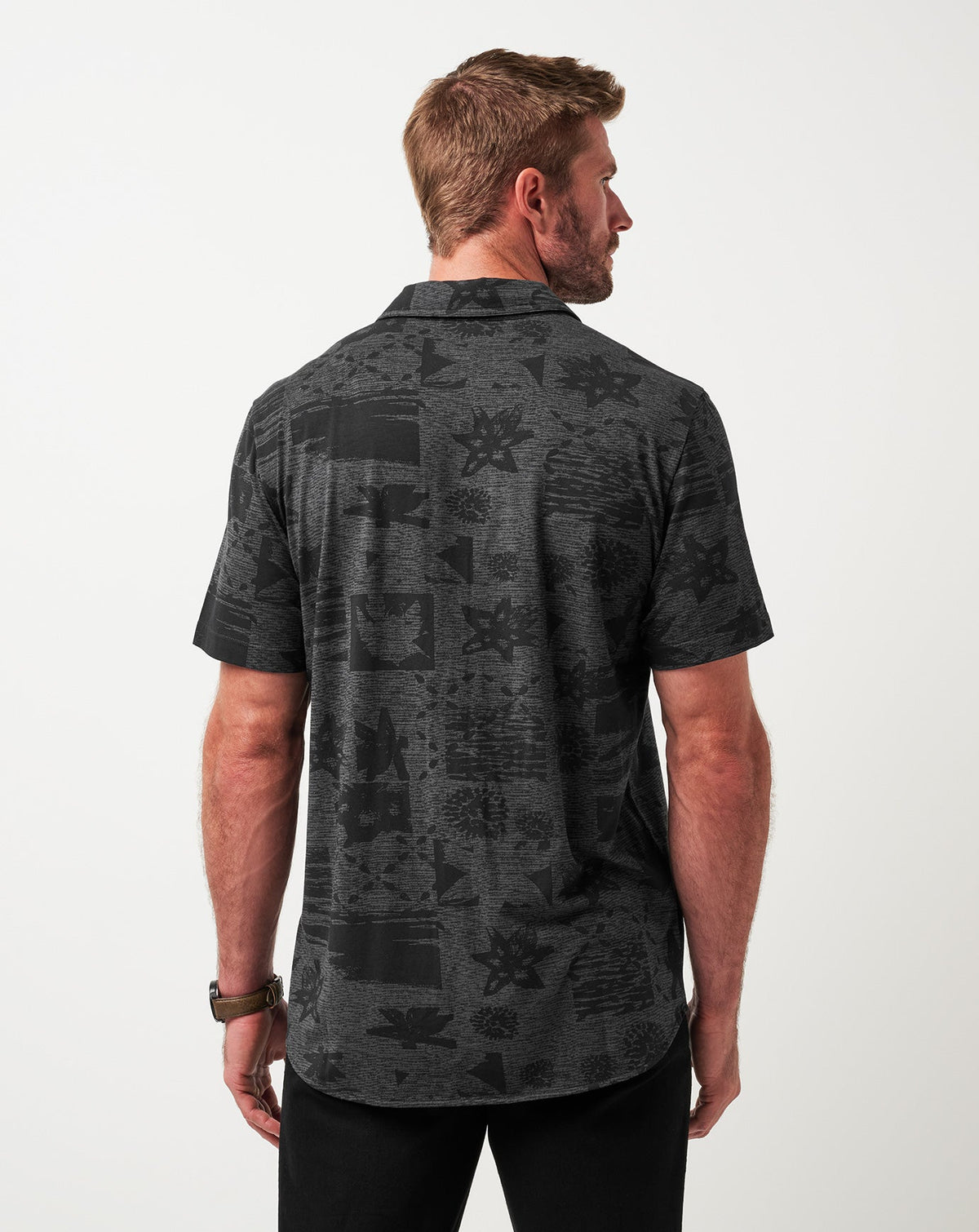 Knit Gravitation Button-Up Black | Travis Mathew New