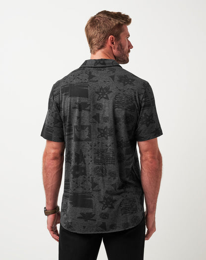 Knit Gravitation Button-Up Black | Travis Mathew New