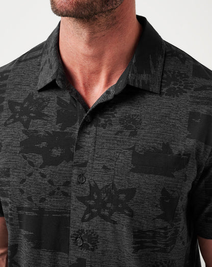 Knit Gravitation Button-Up Black | Travis Mathew New