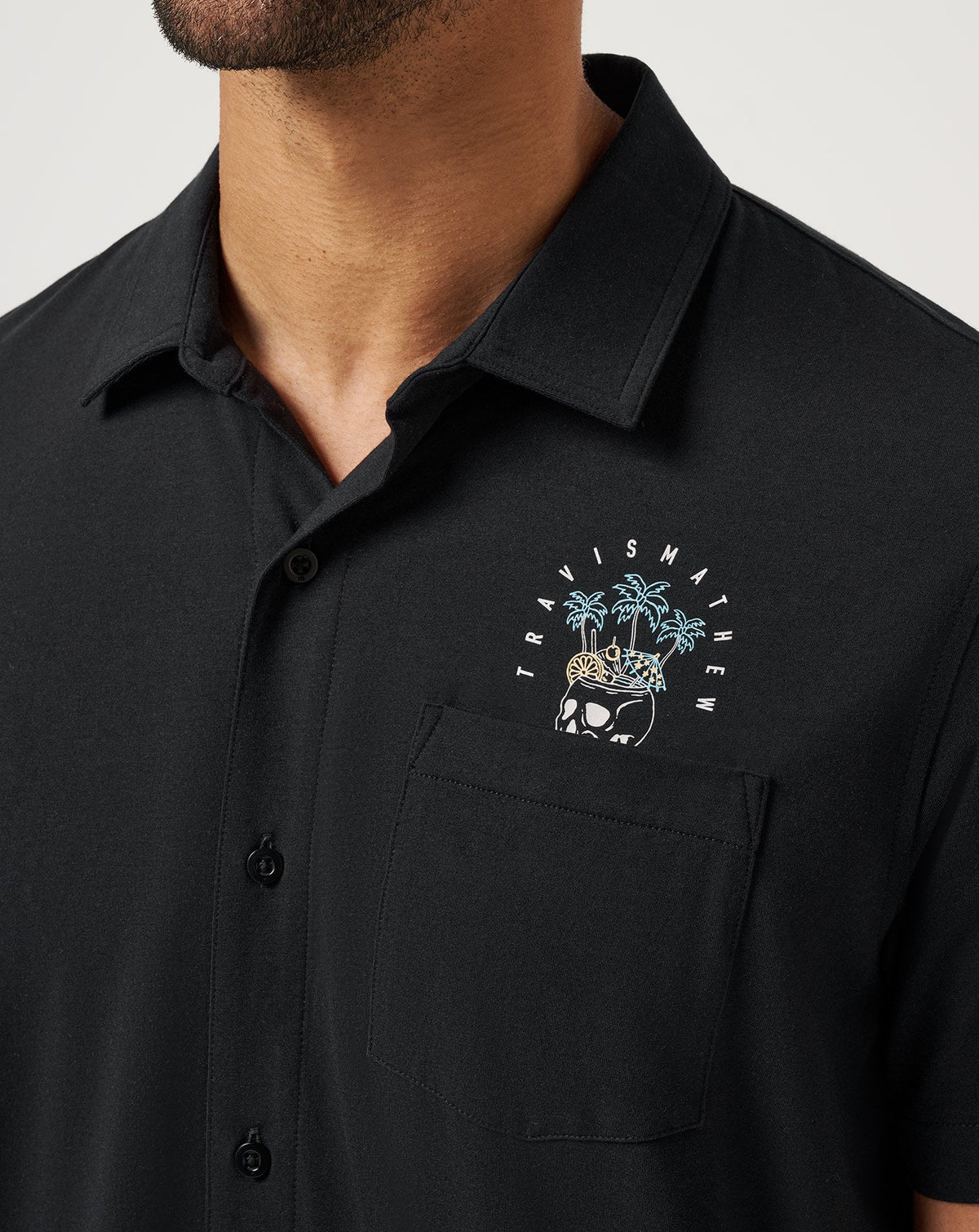 Poolside Pitcher Button-Up Black | Travis Mathew Value