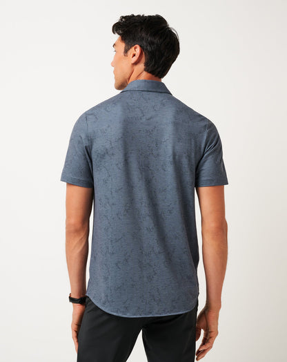 Knit Featherweight Tides Button-Up Mood Indigo/Vintage Indigo | Travis Mathew Everyday
