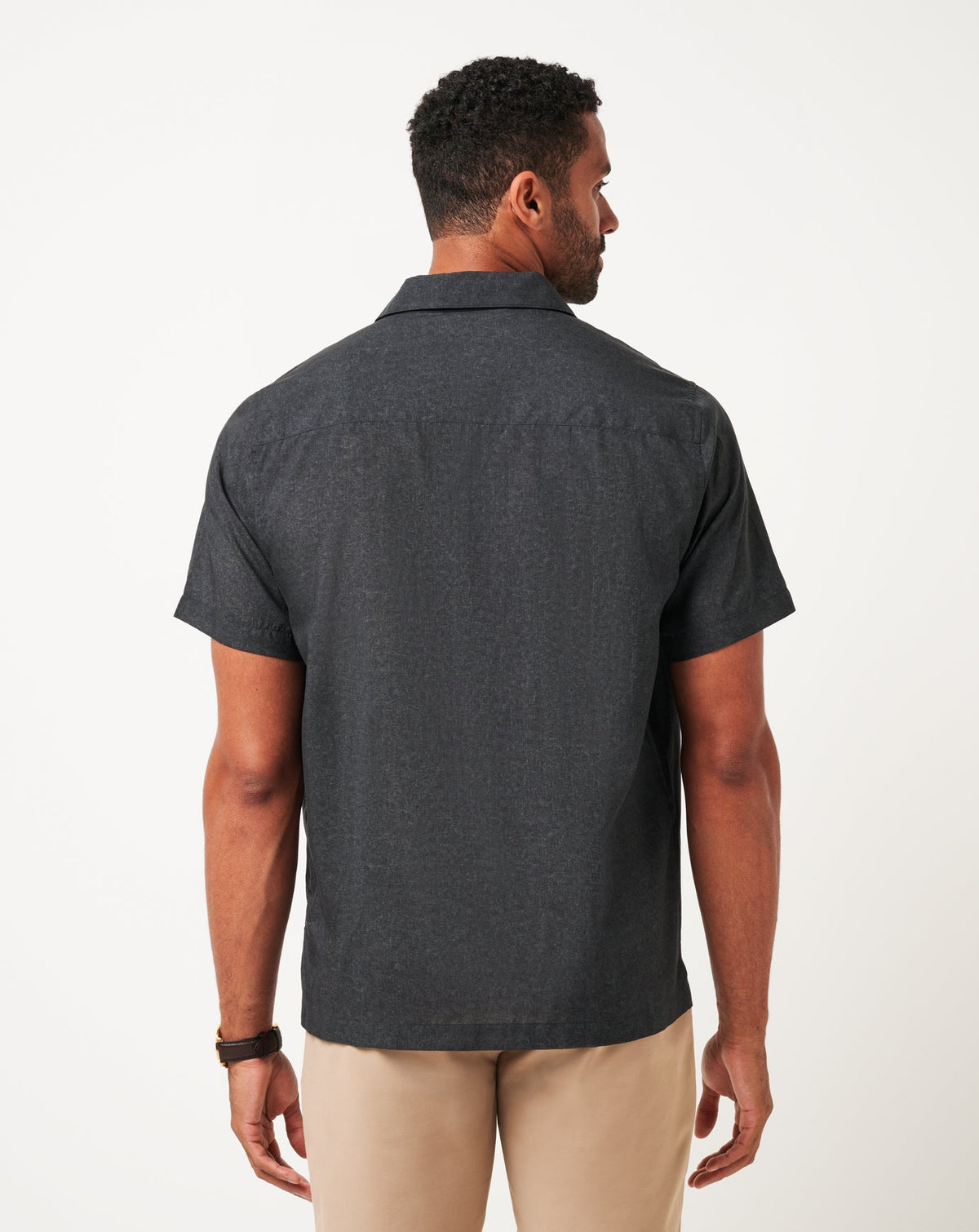 Lost Cave Button-Up Heather Black | Travis Mathew Signature