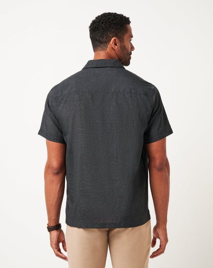 Lost Cave Button-Up Heather Black | Travis Mathew Signature