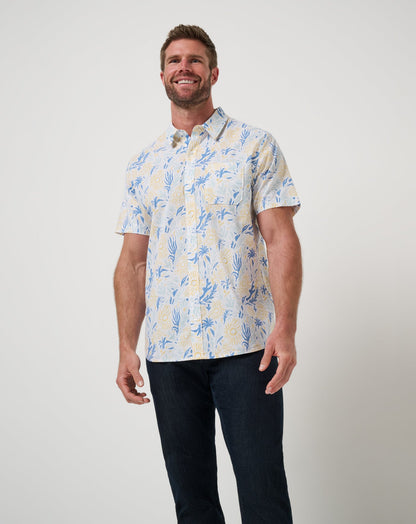 Souvenir City Button-Up White | Travis Mathew Great Value