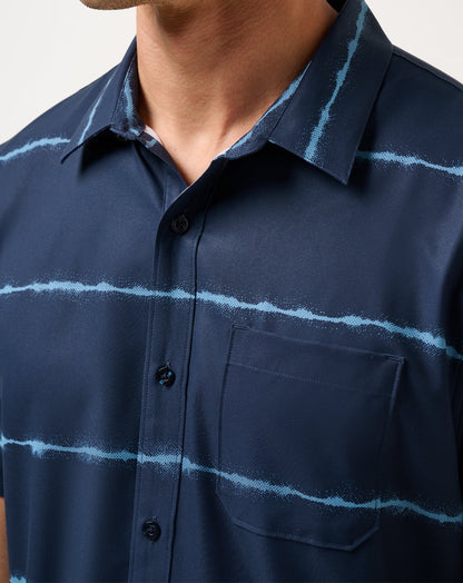 Techwoven Sundaze Button-Up Total Eclipse | Travis Mathew Classic