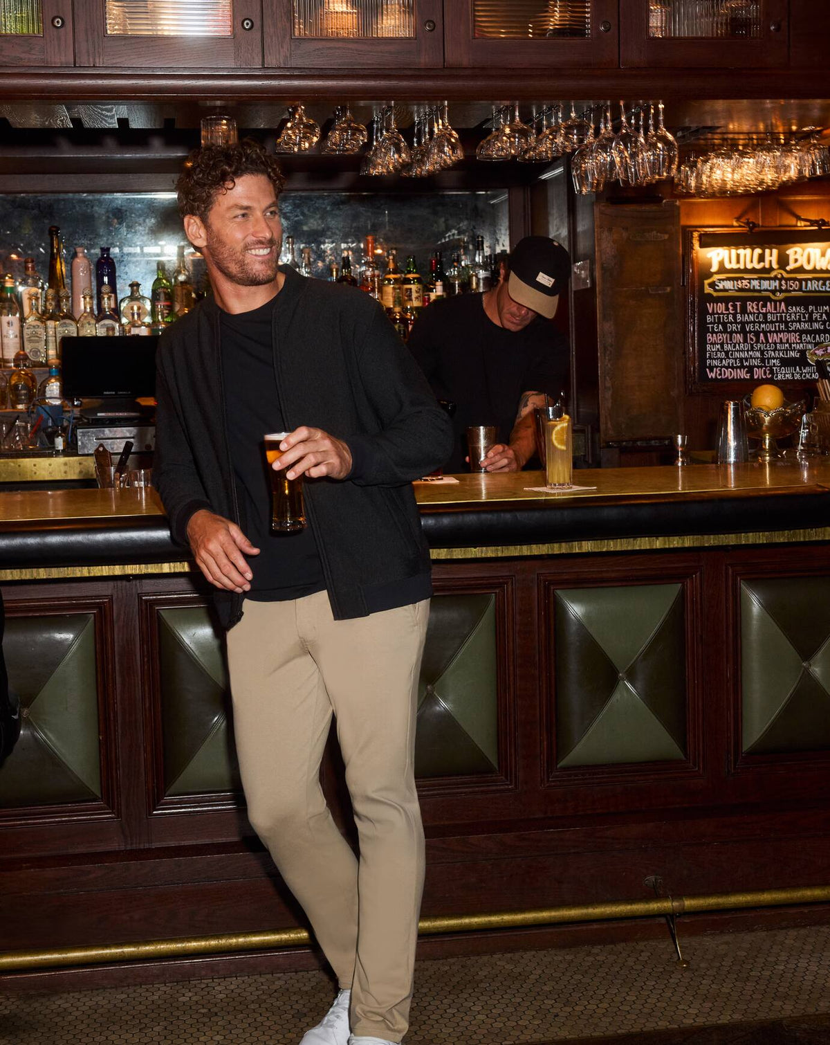 TM Social Club Bomber Heather Black | Travis Mathew Recommended