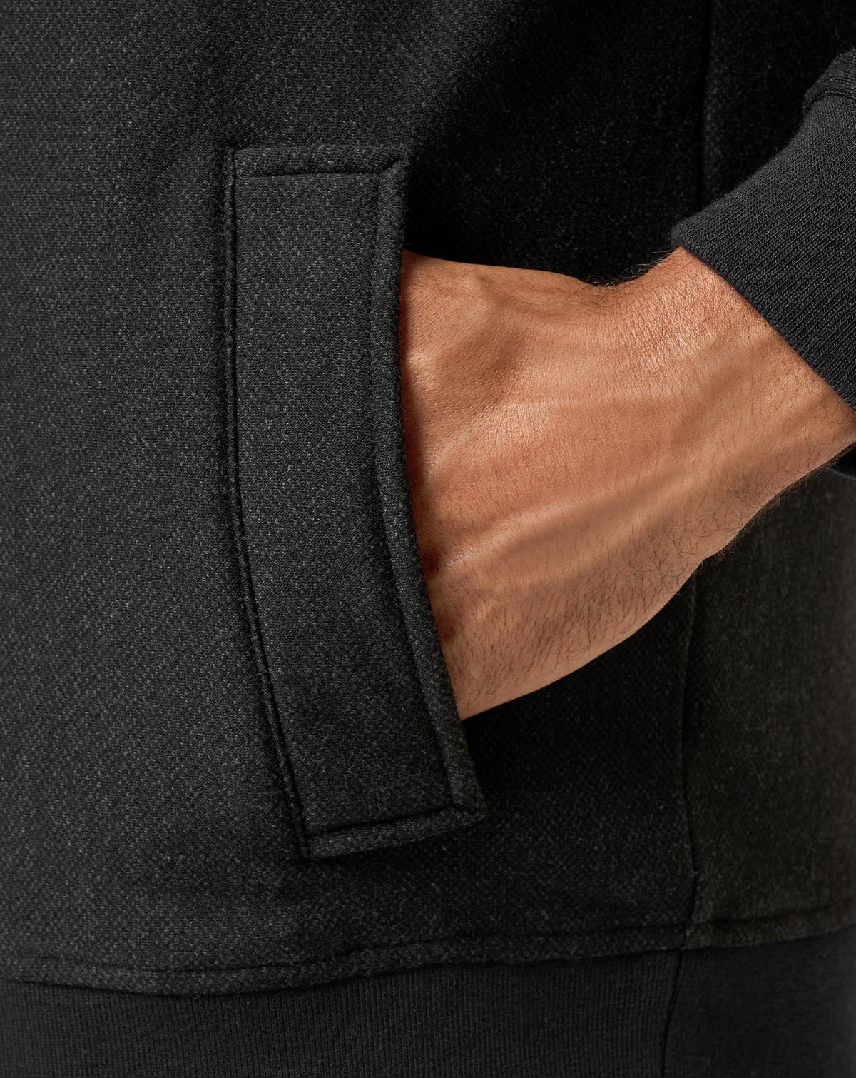 TM Social Club Bomber Heather Black | Travis Mathew Recommended