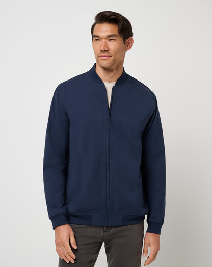 Stretchknit Bomber Jacket Total Eclipse | Travis Mathew Featured