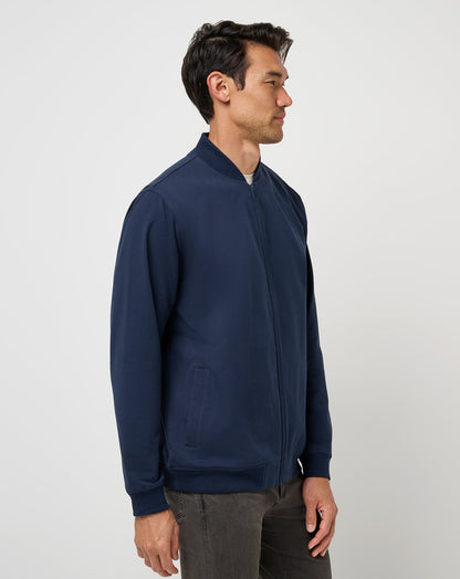 Stretchknit Bomber Jacket Total Eclipse | Travis Mathew Featured
