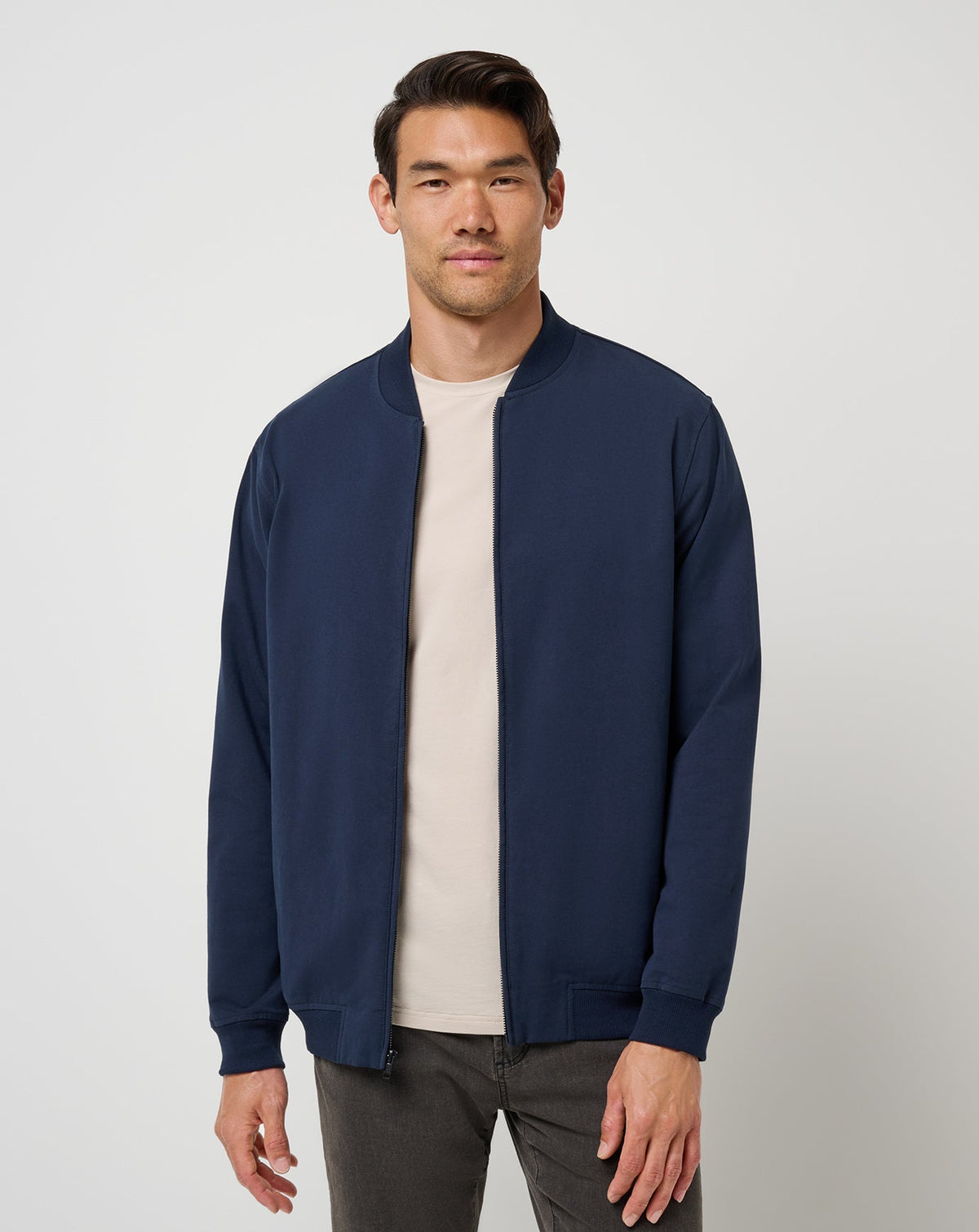 Stretchknit Bomber Jacket Total Eclipse | Travis Mathew Featured
