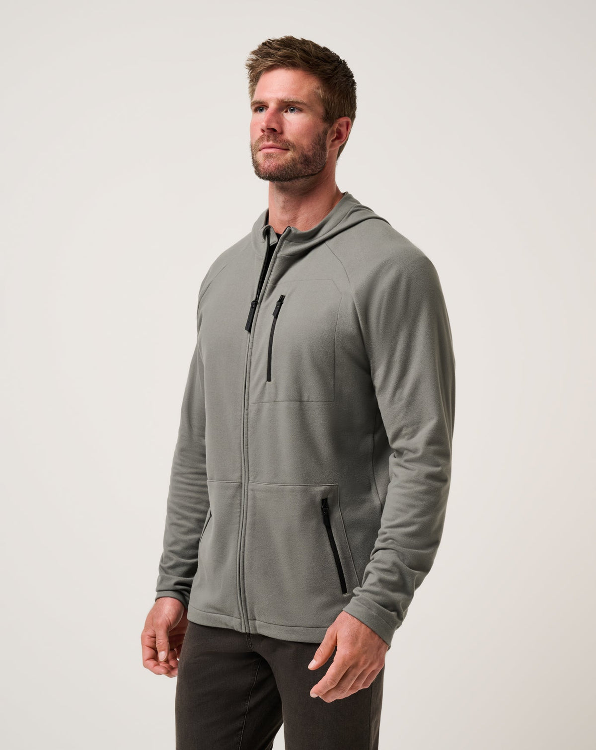 Quest Polar Full Zip Jacket Dark Olive | Travis Mathew Recommended