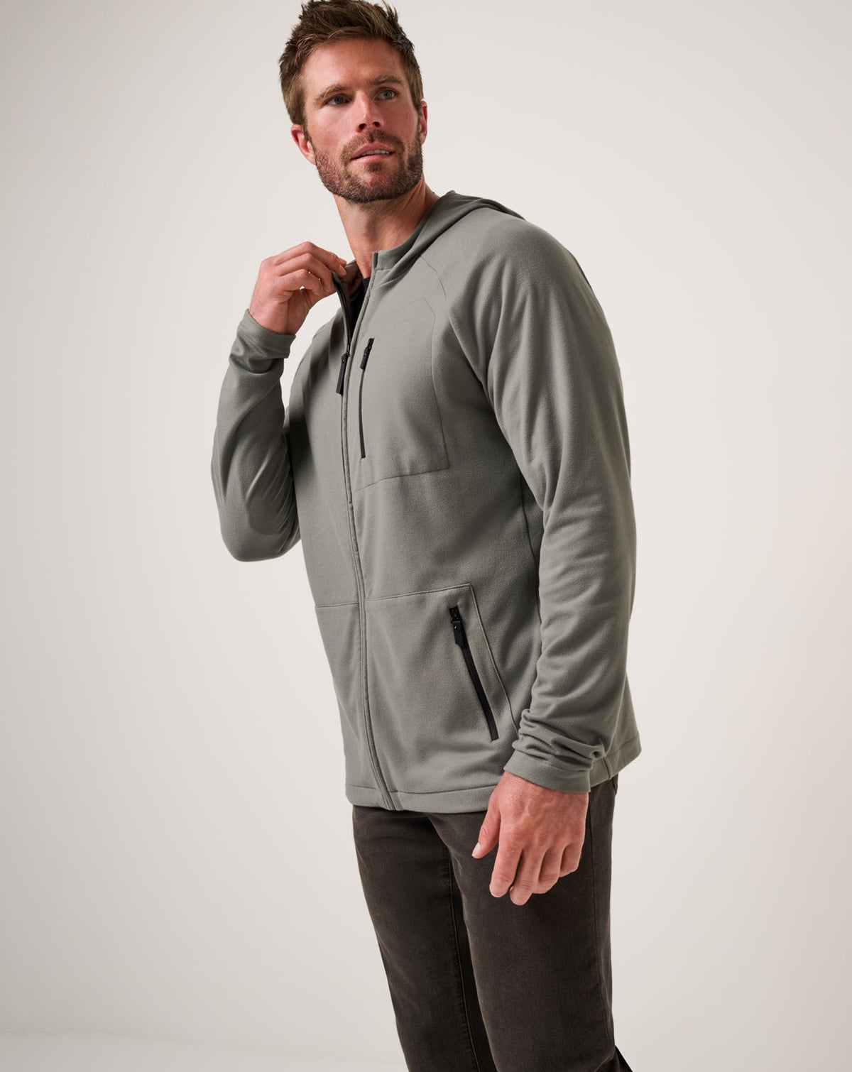 Quest Polar Full Zip Jacket Dark Olive | Travis Mathew Recommended